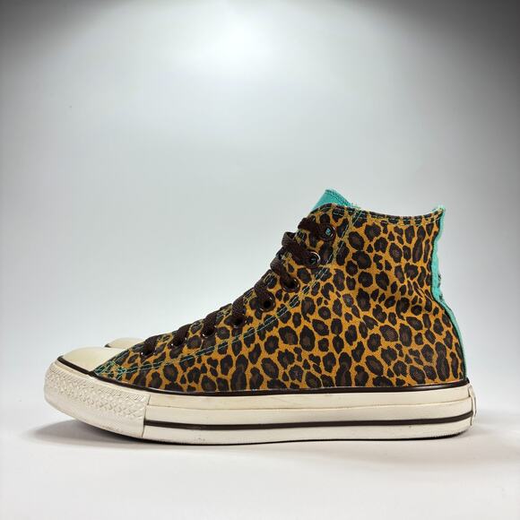 Converse Chuck 70 Hi Varsity Remix Brown Cheetah High Top Sneakers Womens Sz 9.5 - Picture 4 of 10